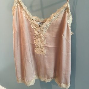 Champagne lace tank